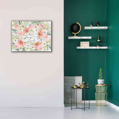 Image of 'Floral Love Story' by Cindy Jacobs, Canvas Wall Art,34 x 26