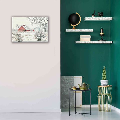 Image of 'Winter Barn' by Cindy Jacobs, Canvas Wall Art,26 x 18