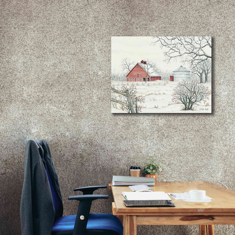 Image of 'Winter Barn' by Cindy Jacobs, Canvas Wall Art,34 x 26