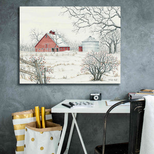 'Winter Barn' by Cindy Jacobs, Canvas Wall Art,34 x 26