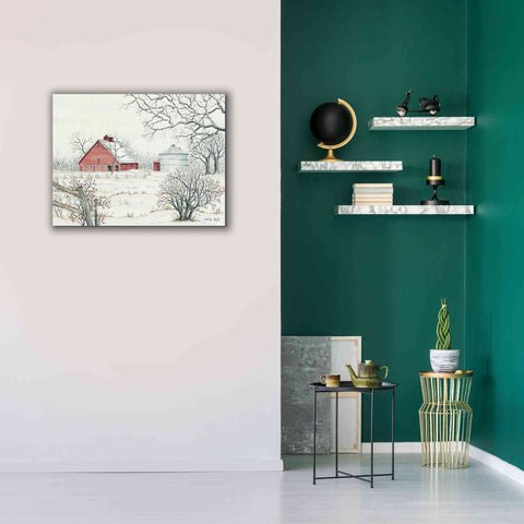 Image of 'Winter Barn' by Cindy Jacobs, Canvas Wall Art,34 x 26