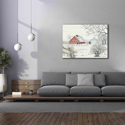 Image of 'Winter Barn' by Cindy Jacobs, Canvas Wall Art,54 x 40