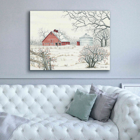 Image of 'Winter Barn' by Cindy Jacobs, Canvas Wall Art,54 x 40