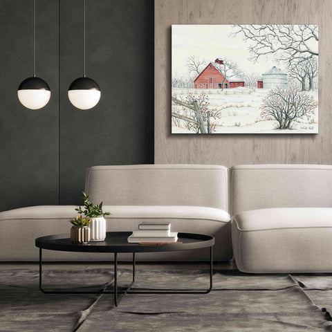 Image of 'Winter Barn' by Cindy Jacobs, Canvas Wall Art,54 x 40