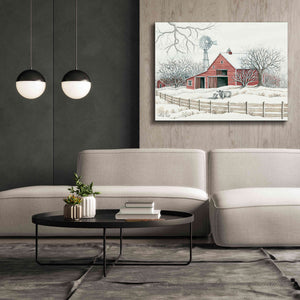 'Winter Barn with Windmill' by Cindy Jacobs, Canvas Wall Art,54 x 40