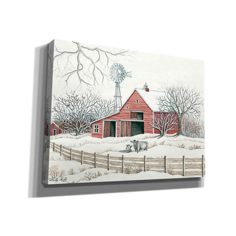 Image of 'Winter Barn with Windmill' by Cindy Jacobs, Canvas Wall Art