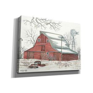 'Winter Barn with Pickup Truck' by Cindy Jacobs, Canvas Wall Art