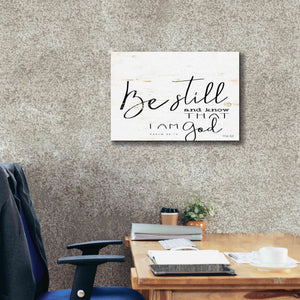 'Be Still and Know That I Am God' by Cindy Jacobs, Canvas Wall Art,26 x 18