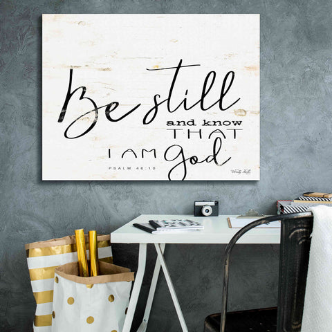 Image of 'Be Still and Know That I Am God' by Cindy Jacobs, Canvas Wall Art,34 x 26