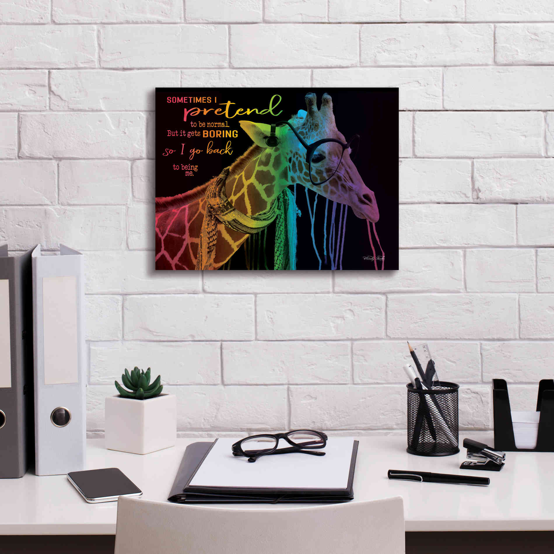 'Sometimes I Pretend' by Cindy Jacobs, Canvas Wall Art,16 x 12