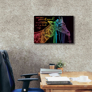 'Sometimes I Pretend' by Cindy Jacobs, Canvas Wall Art,26 x 18