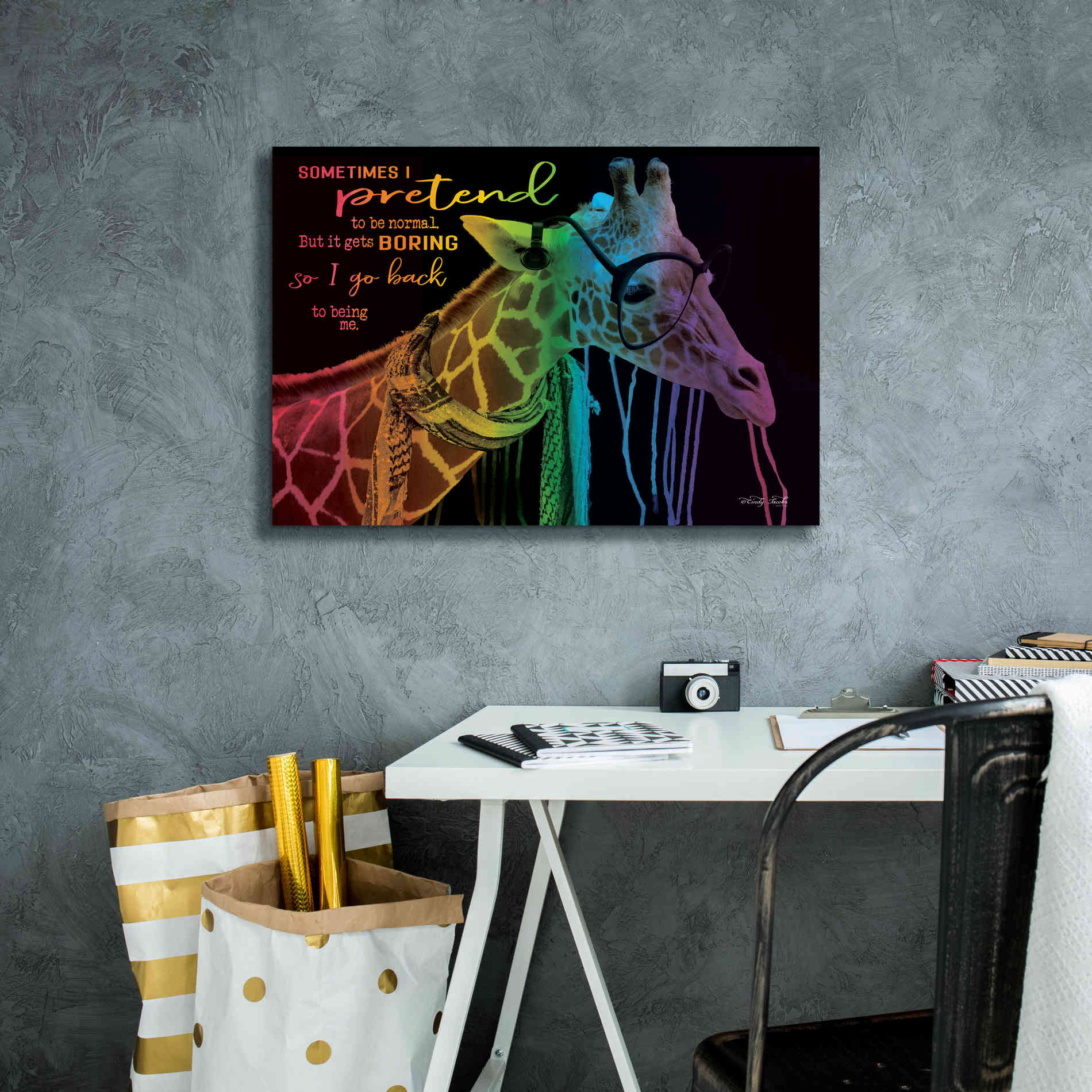 'Sometimes I Pretend' by Cindy Jacobs, Canvas Wall Art,26 x 18