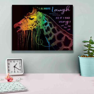'I Always Laugh' by Cindy Jacobs, Canvas Wall Art,16 x 12