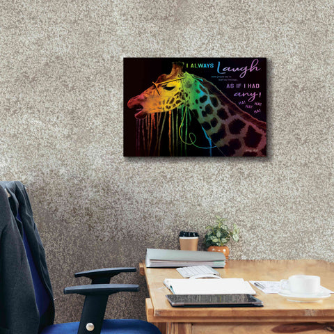Image of 'I Always Laugh' by Cindy Jacobs, Canvas Wall Art,26 x 18
