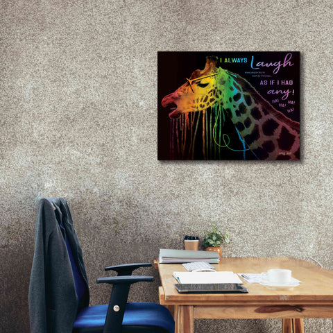 Image of 'I Always Laugh' by Cindy Jacobs, Canvas Wall Art,34 x 26