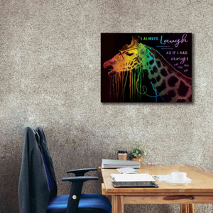 'I Always Laugh' by Cindy Jacobs, Canvas Wall Art,34 x 26