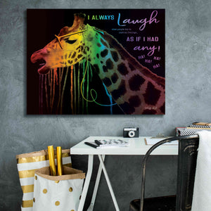 'I Always Laugh' by Cindy Jacobs, Canvas Wall Art,34 x 26