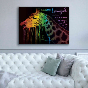 'I Always Laugh' by Cindy Jacobs, Canvas Wall Art,54 x 40