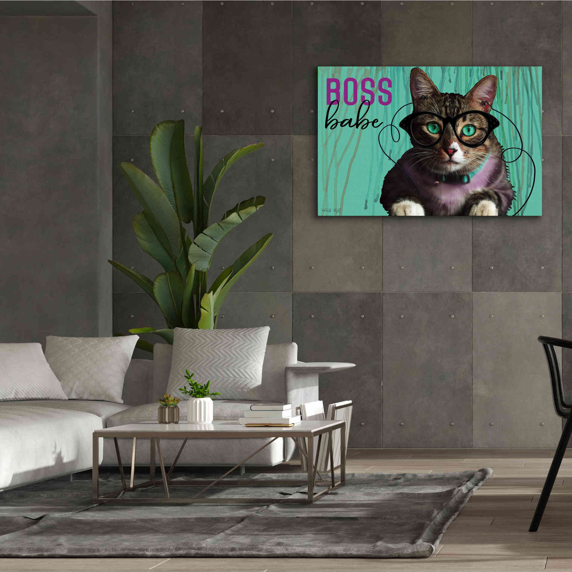 'Boss Babe' by Cindy Jacobs, Canvas Wall Art,60 x 40