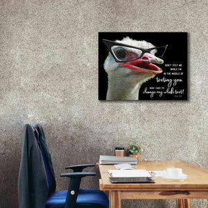 'Ostrich Don't Text Me' by Cindy Jacobs, Canvas Wall Art,34 x 26