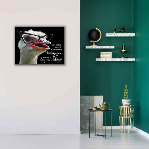 Image of 'Ostrich Don't Text Me' by Cindy Jacobs, Canvas Wall Art,34 x 26