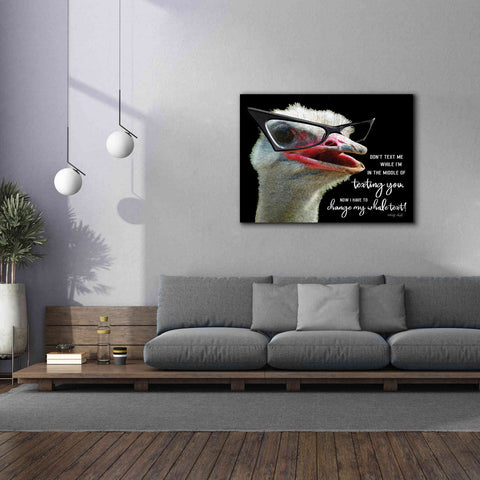 Image of 'Ostrich Don't Text Me' by Cindy Jacobs, Canvas Wall Art,54 x 40
