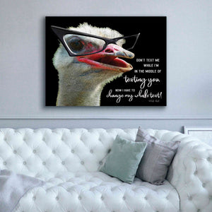 'Ostrich Don't Text Me' by Cindy Jacobs, Canvas Wall Art,54 x 40