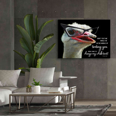 Image of 'Ostrich Don't Text Me' by Cindy Jacobs, Canvas Wall Art,54 x 40