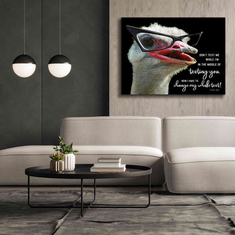 Image of 'Ostrich Don't Text Me' by Cindy Jacobs, Canvas Wall Art,54 x 40