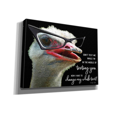 Image of 'Ostrich Don't Text Me' by Cindy Jacobs, Canvas Wall Art