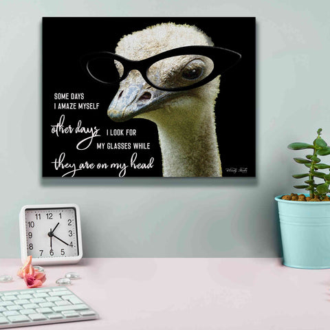 Image of 'Ostrich Some Days I Amaze Myself' by Cindy Jacobs, Canvas Wall Art,16 x 12