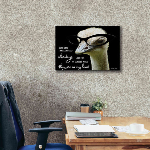 Image of 'Ostrich Some Days I Amaze Myself' by Cindy Jacobs, Canvas Wall Art,26 x 18