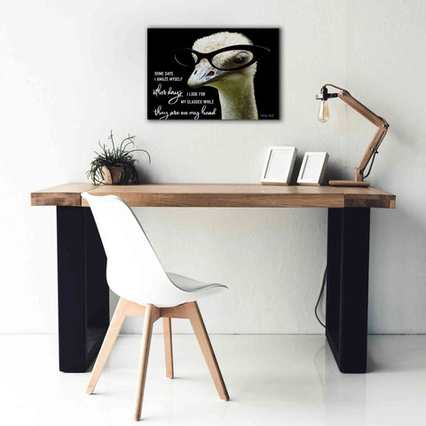 Image of 'Ostrich Some Days I Amaze Myself' by Cindy Jacobs, Canvas Wall Art,26 x 18