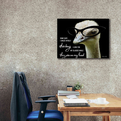 Image of 'Ostrich Some Days I Amaze Myself' by Cindy Jacobs, Canvas Wall Art,34 x 26