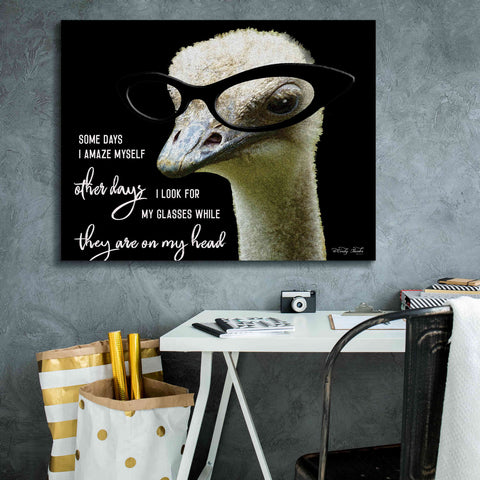 Image of 'Ostrich Some Days I Amaze Myself' by Cindy Jacobs, Canvas Wall Art,34 x 26