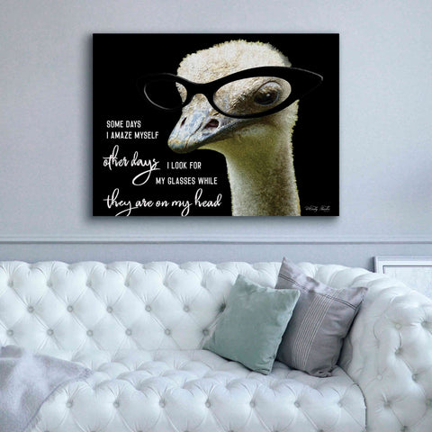 Image of 'Ostrich Some Days I Amaze Myself' by Cindy Jacobs, Canvas Wall Art,54 x 40