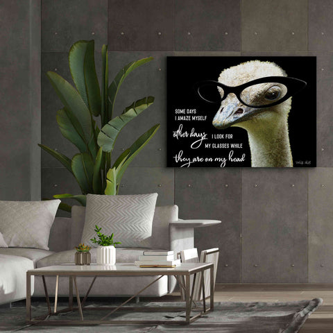 Image of 'Ostrich Some Days I Amaze Myself' by Cindy Jacobs, Canvas Wall Art,54 x 40