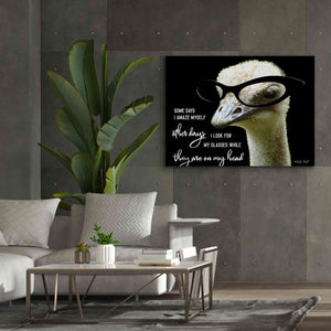 'Ostrich Some Days I Amaze Myself' by Cindy Jacobs, Canvas Wall Art,54 x 40