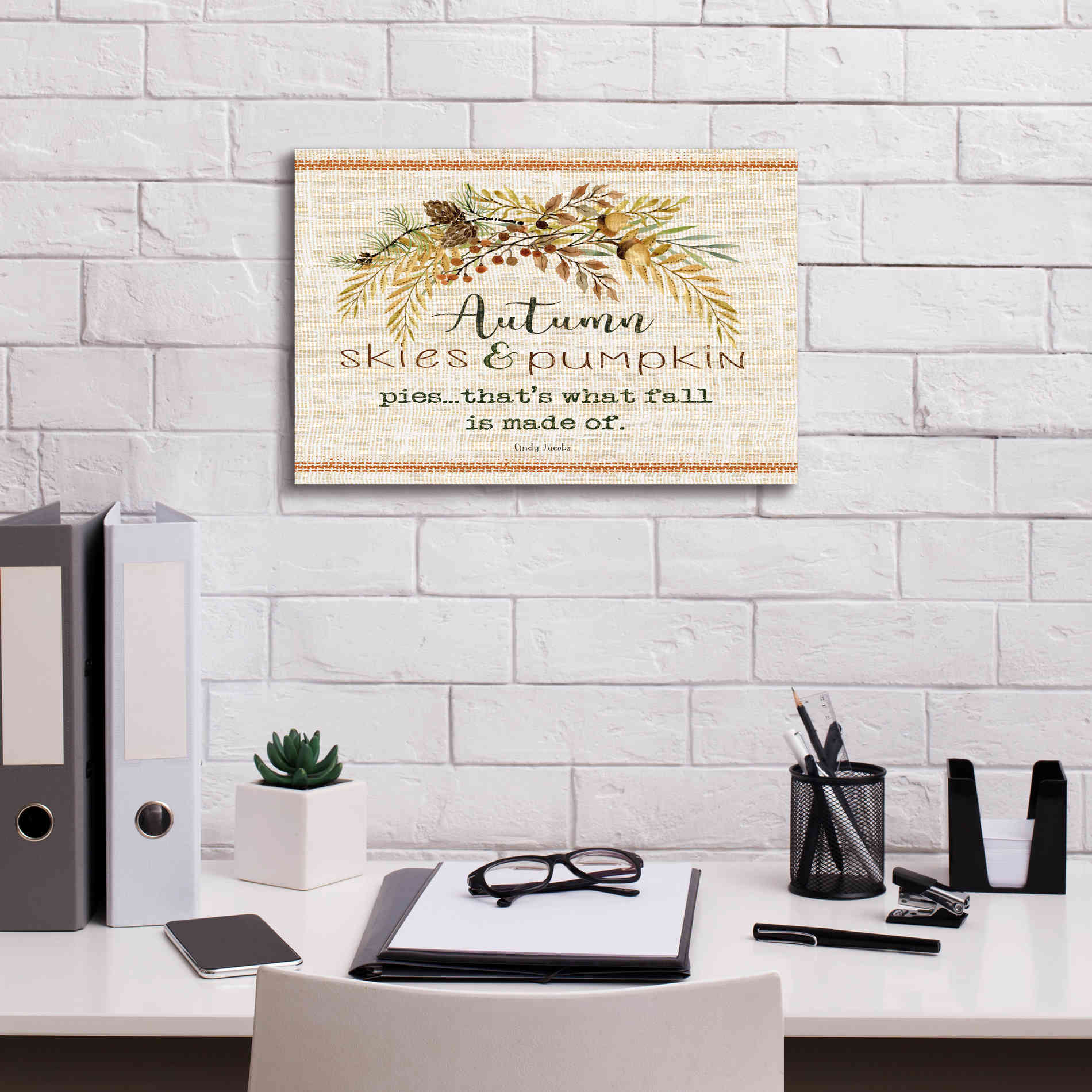 'Autumn Skies' by Cindy Jacobs, Canvas Wall Art,18 x 12