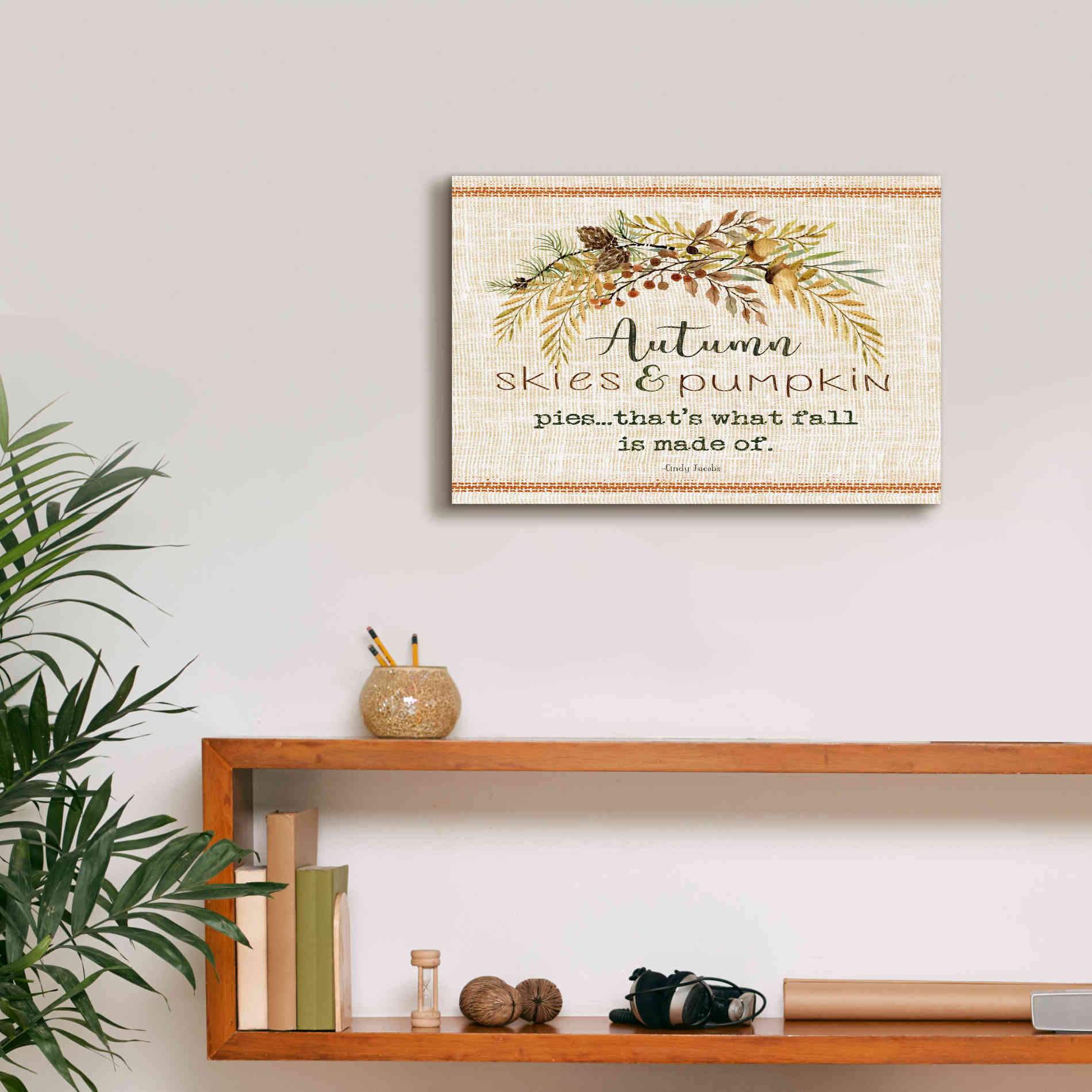 'Autumn Skies' by Cindy Jacobs, Canvas Wall Art,18 x 12