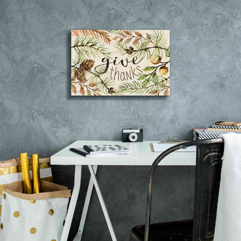 Image of 'Give Thanks' by Cindy Jacobs, Canvas Wall Art,18 x 12