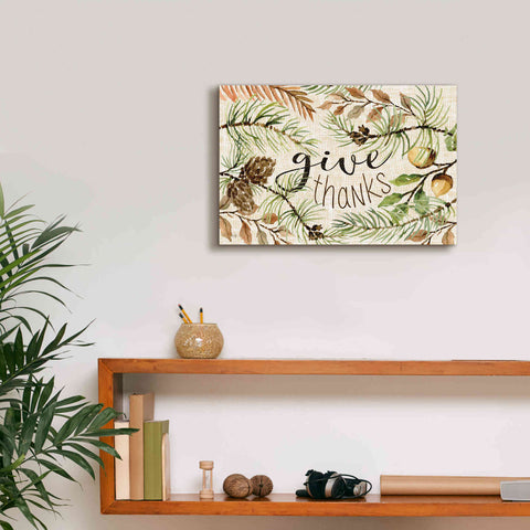 Image of 'Give Thanks' by Cindy Jacobs, Canvas Wall Art,18 x 12