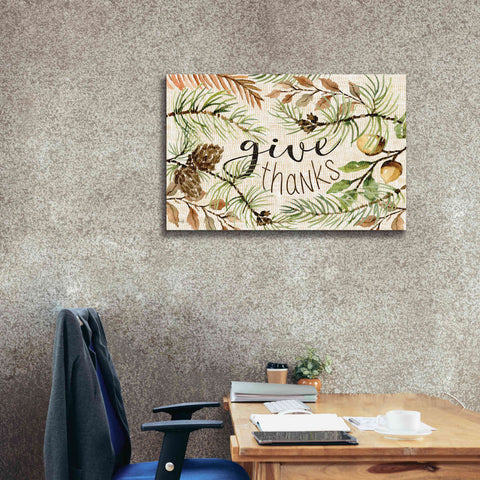 Image of 'Give Thanks' by Cindy Jacobs, Canvas Wall Art,40 x 26