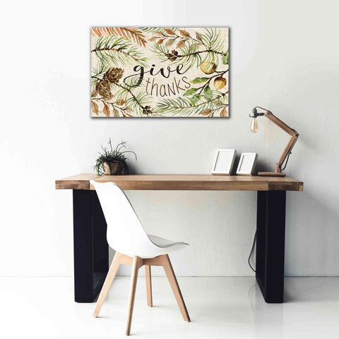 Image of 'Give Thanks' by Cindy Jacobs, Canvas Wall Art,40 x 26