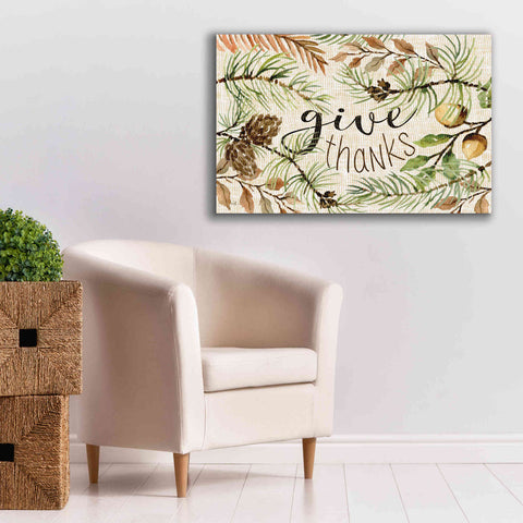 Image of 'Give Thanks' by Cindy Jacobs, Canvas Wall Art,40 x 26