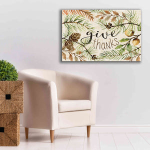 'Give Thanks' by Cindy Jacobs, Canvas Wall Art,40 x 26