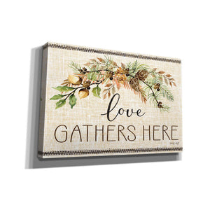 'Love Gathers Here Stitch' by Cindy Jacobs, Canvas Wall Art