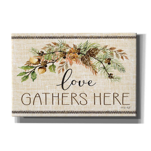 Image of 'Love Gathers Here Stitch' by Cindy Jacobs, Canvas Wall Art