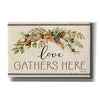 'Love Gathers Here Stitch' by Cindy Jacobs, Canvas Wall Art