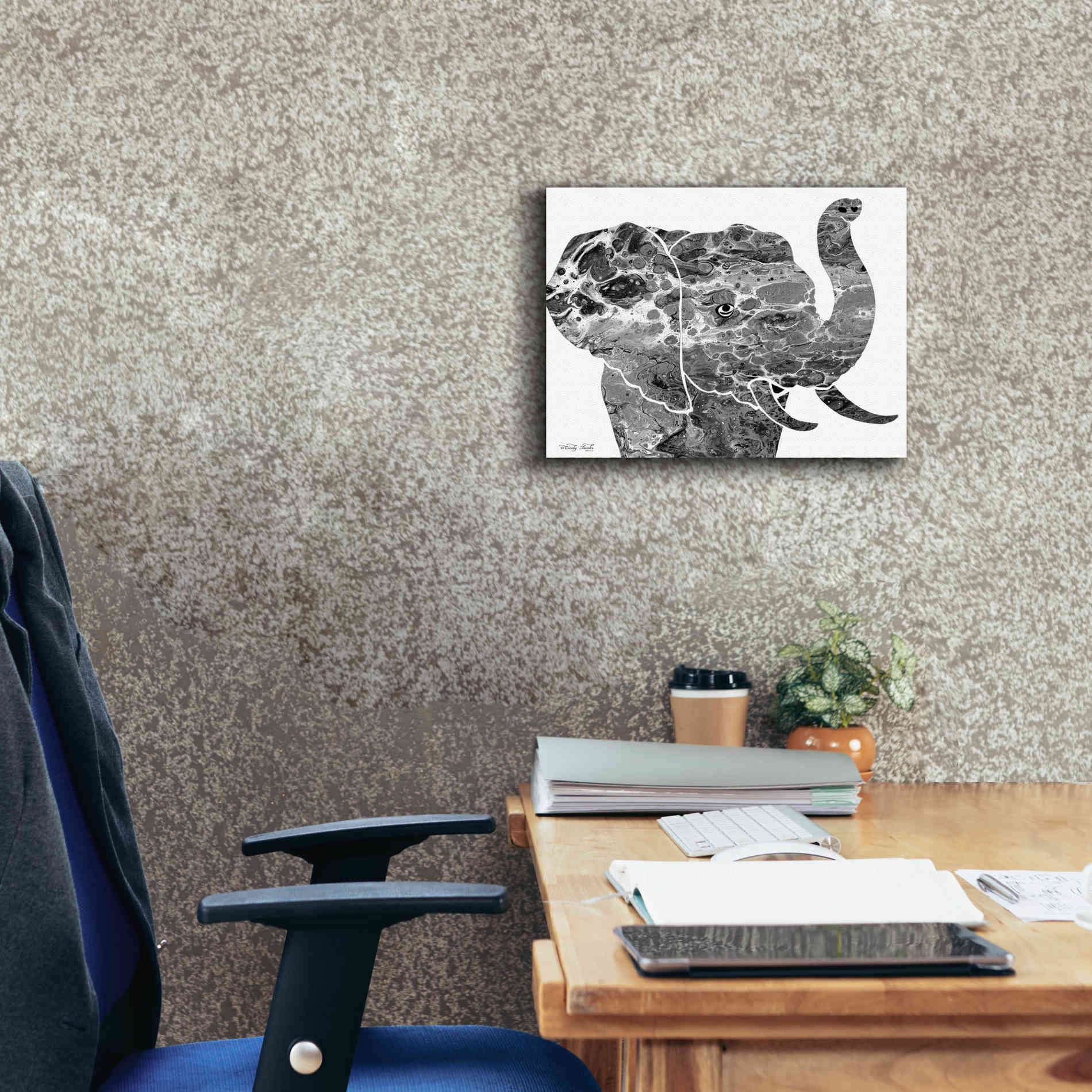 'Bright Elephant' by Cindy Jacobs, Canvas Wall Art,16 x 12